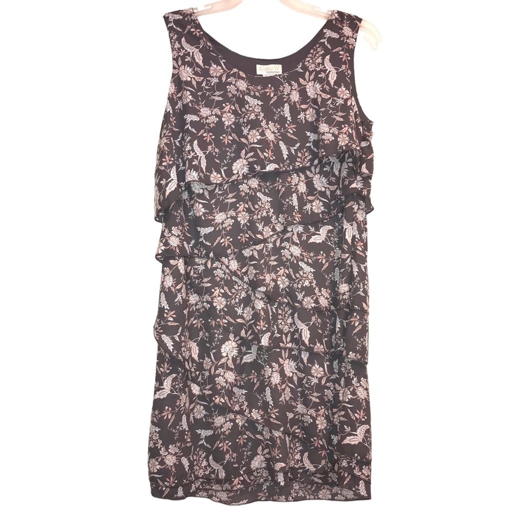 Alessa W. Collection Tiered Sleeveless Floral Dress